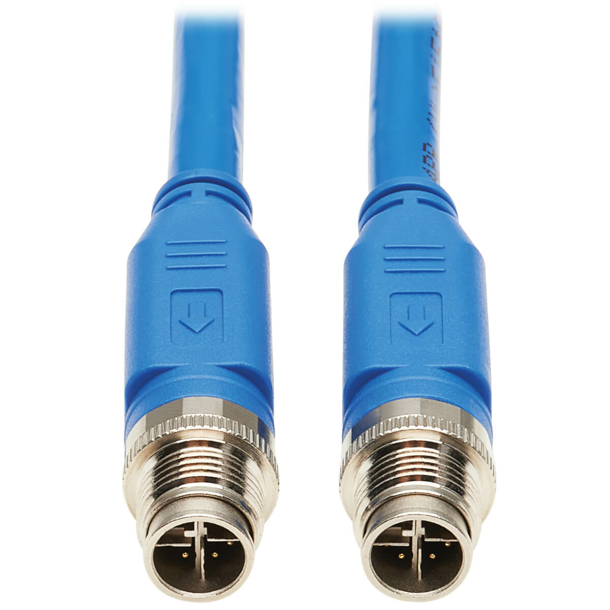 M12 X-Code Cat6a 10G F/UTP Blue 1m