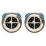 M12 X-Code Cat6a 10G F/UTP Blue 1m