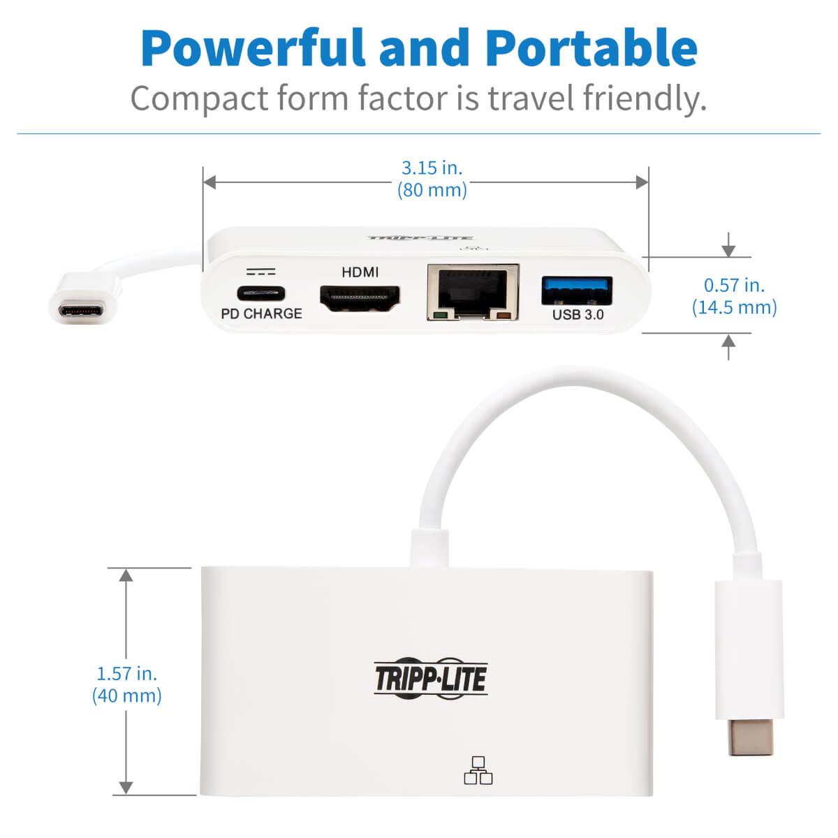 USB-C HDMI ADAPTER 4K W/HUB CHARGING GBE