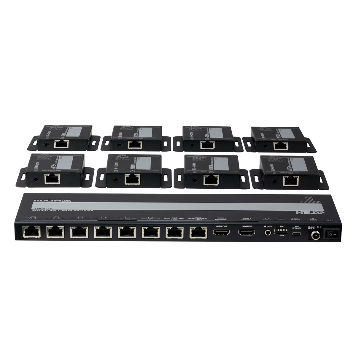 8 Port 4K HDMI Cat6 Splitter + Rx