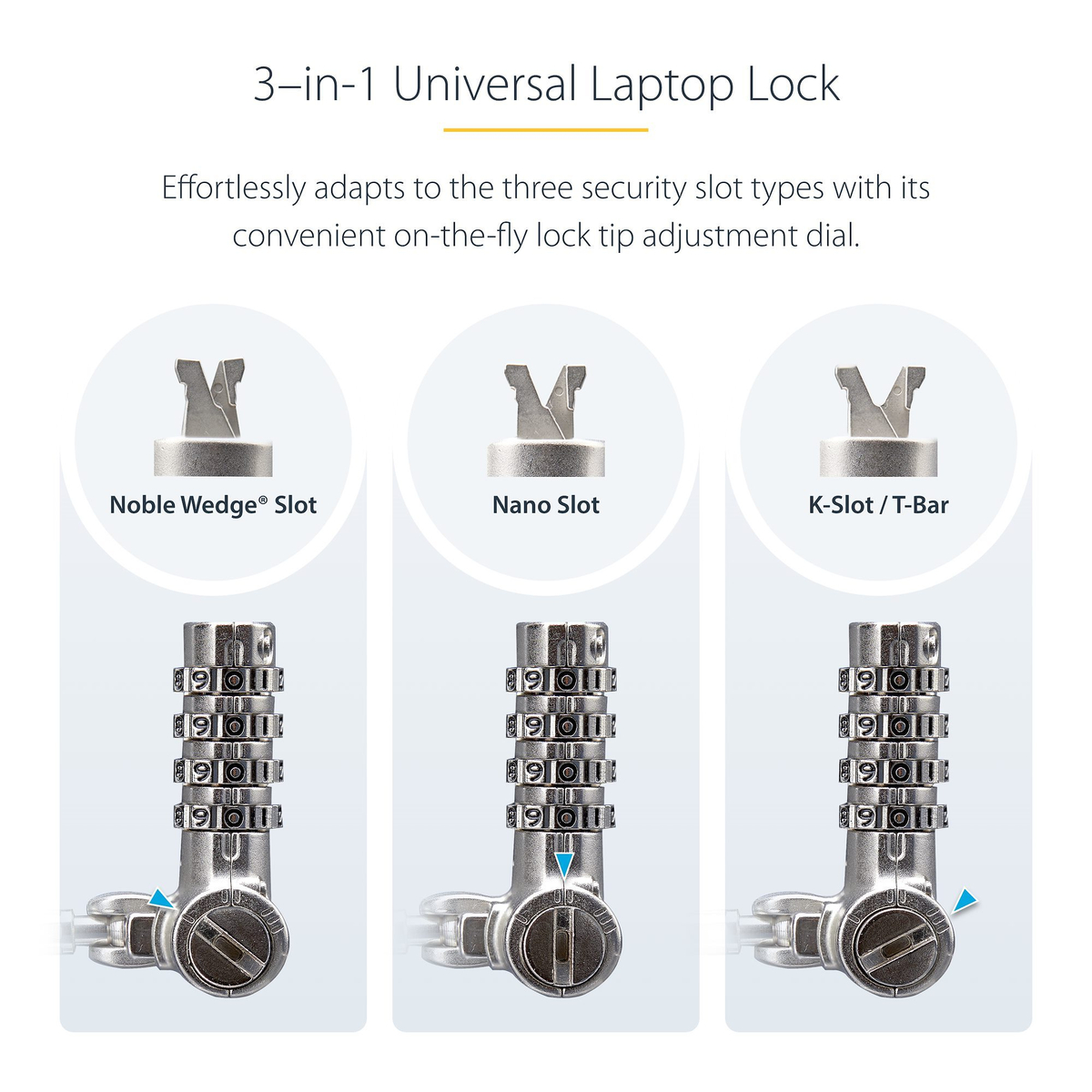 Serialized Laptop Cable Lock 6.6ft (2m)