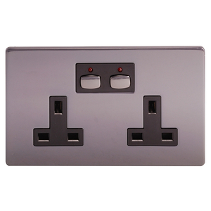 Energenie, Mi Home Style - Double Socket - nickel