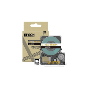 Epson, 5TKN Gold on Metallic Clear Tape 18mm