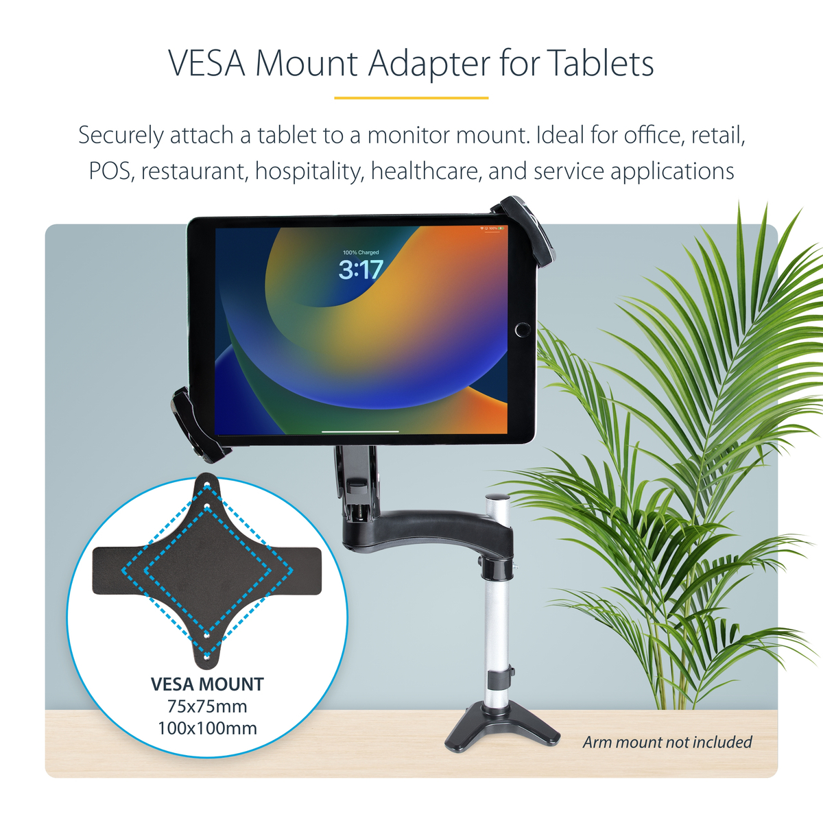 VESA Mount Adapter For Tablets Lockable