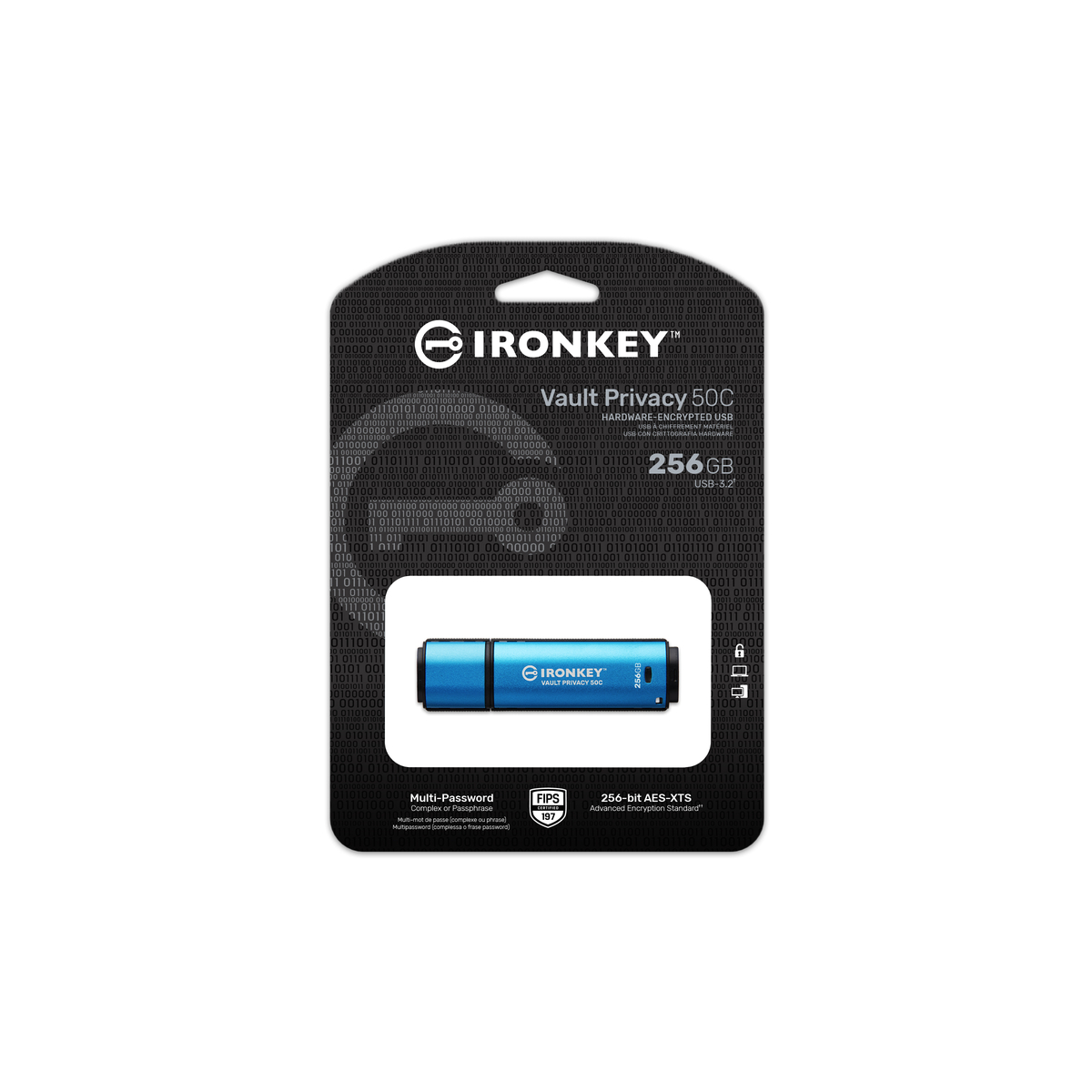 FD 256GB USB-C IronKey Vault Privacy 50C