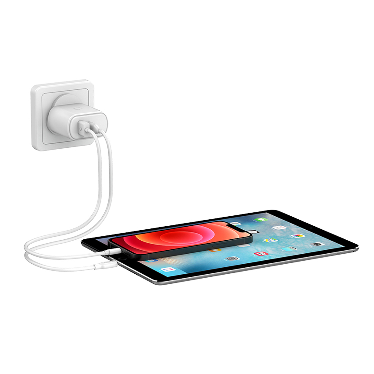 PowerPlus 32W USBC WallChargerDual Whte