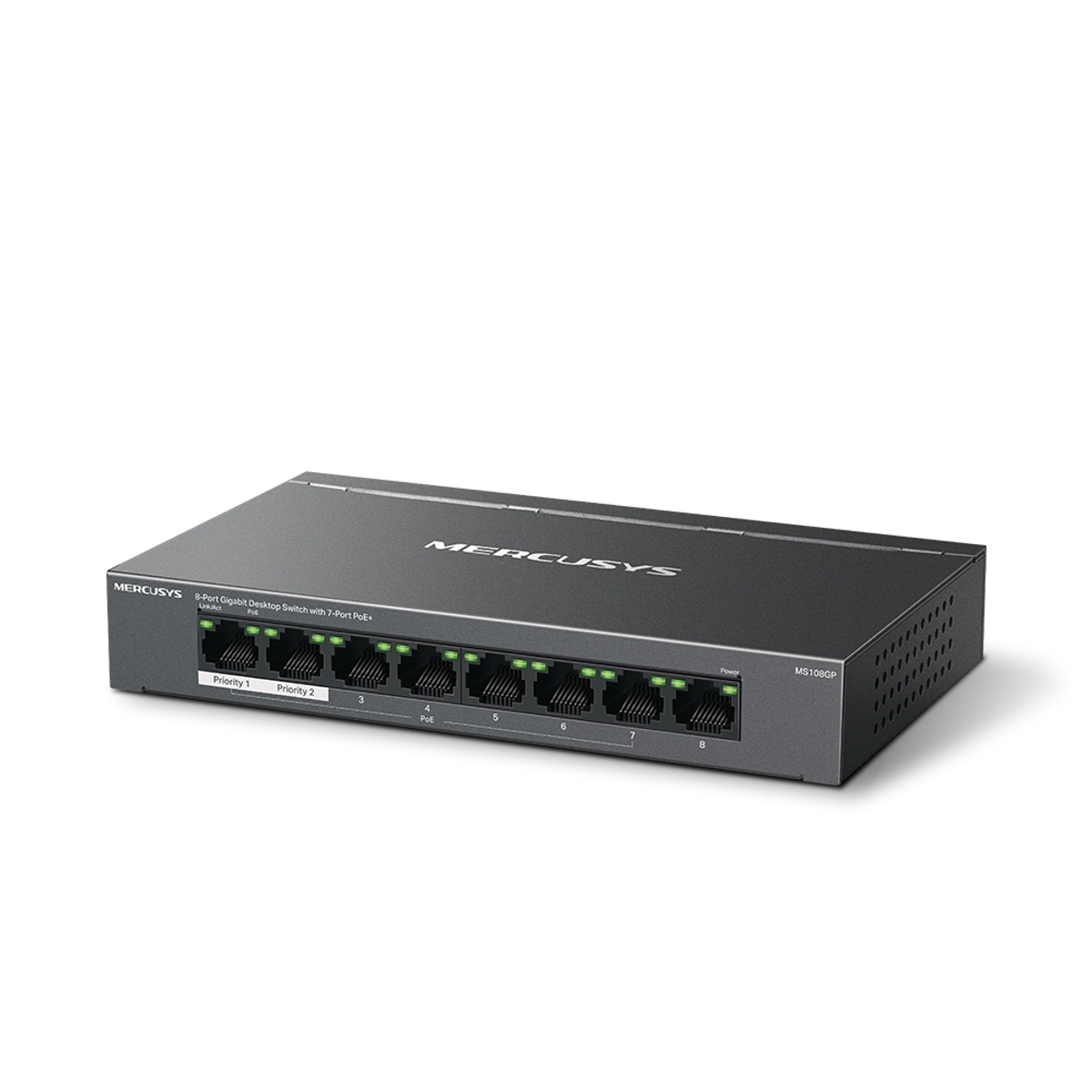 8-Port Gigabit  Switch With 7-Port PoE+