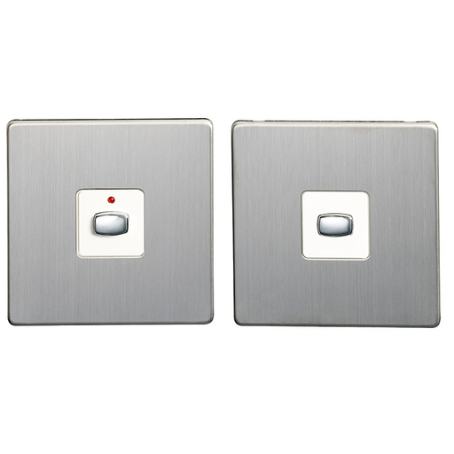 MiHome Brush Stl 1Gang Light Switch 2way