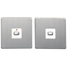 MiHome Brush Stl 1Gang Light Switch 2way