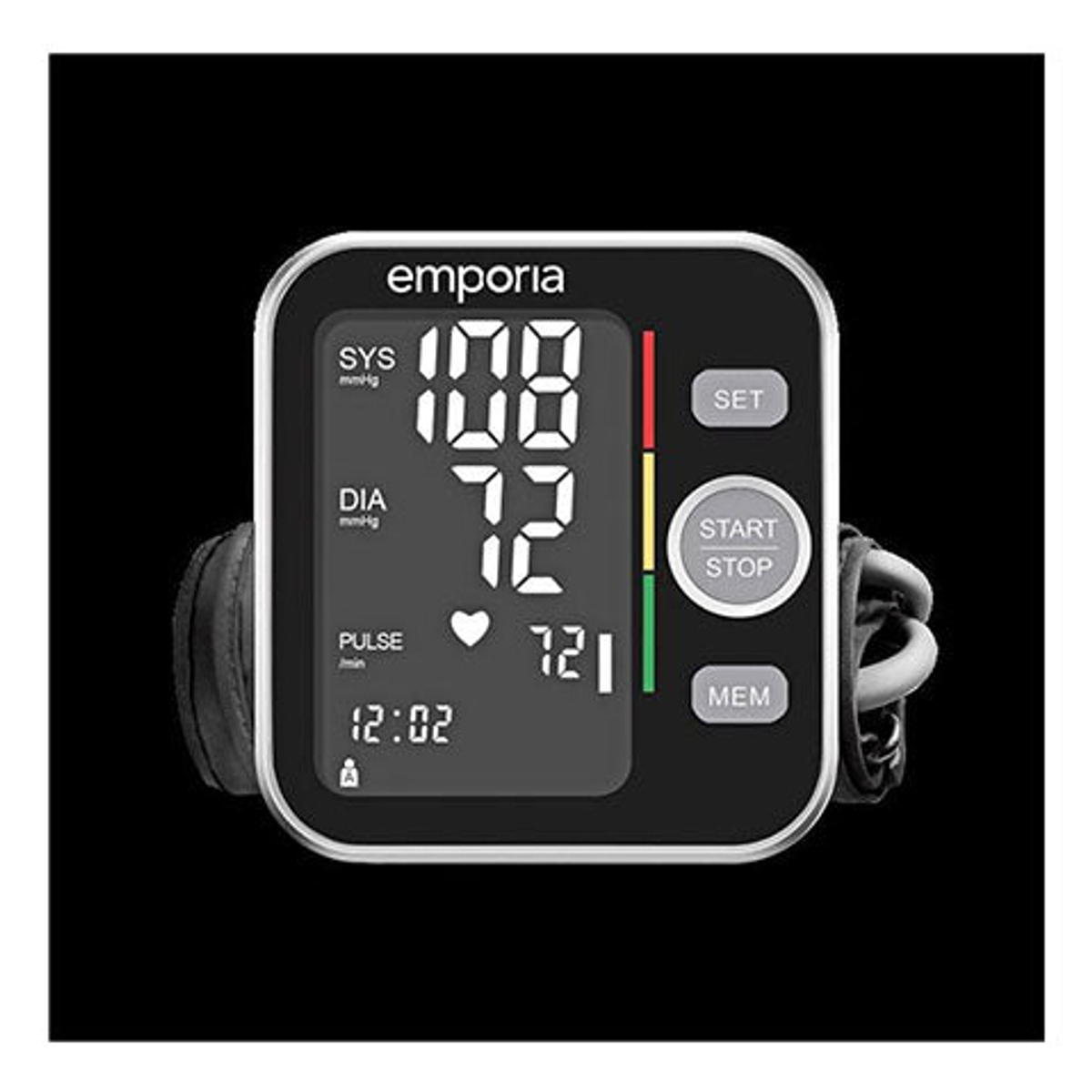Talking upper arm blood pressure monitor