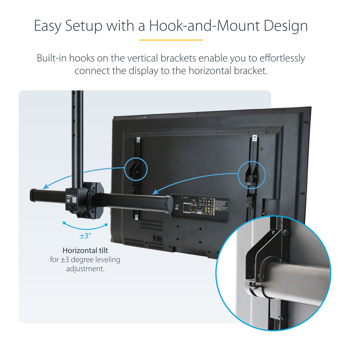 Ceiling TV Mount for up to 70