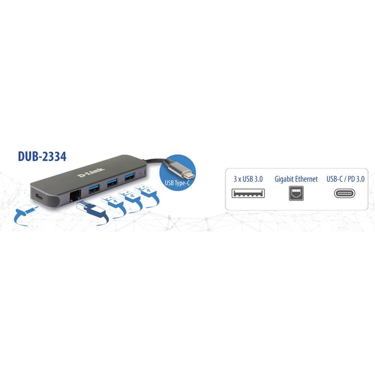 5-in-1 USB-C Hub With Gigabit Ethernet