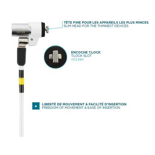 T Lock - Slim Rotating security lock-Key