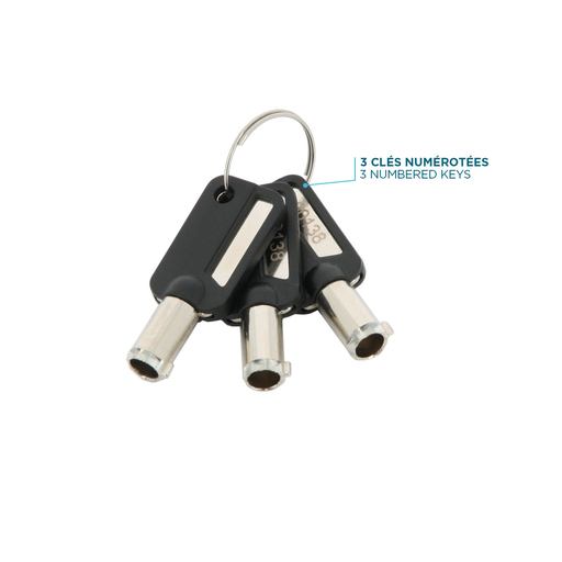 T Lock - Slim Rotating security lock-Key