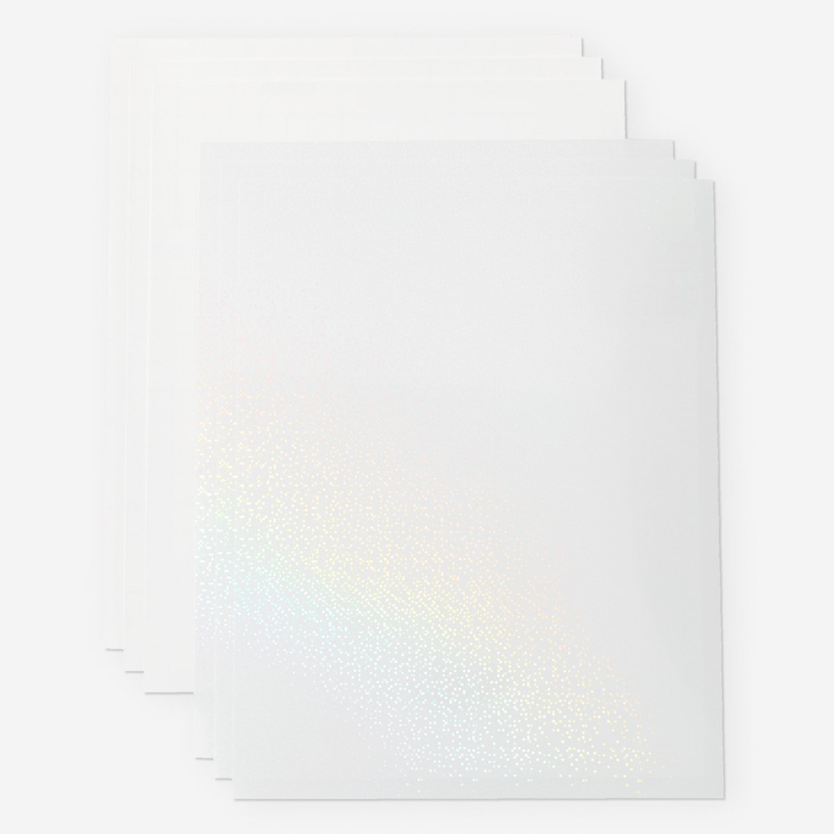 Sticker Set Waterproof A4 6 White Holo