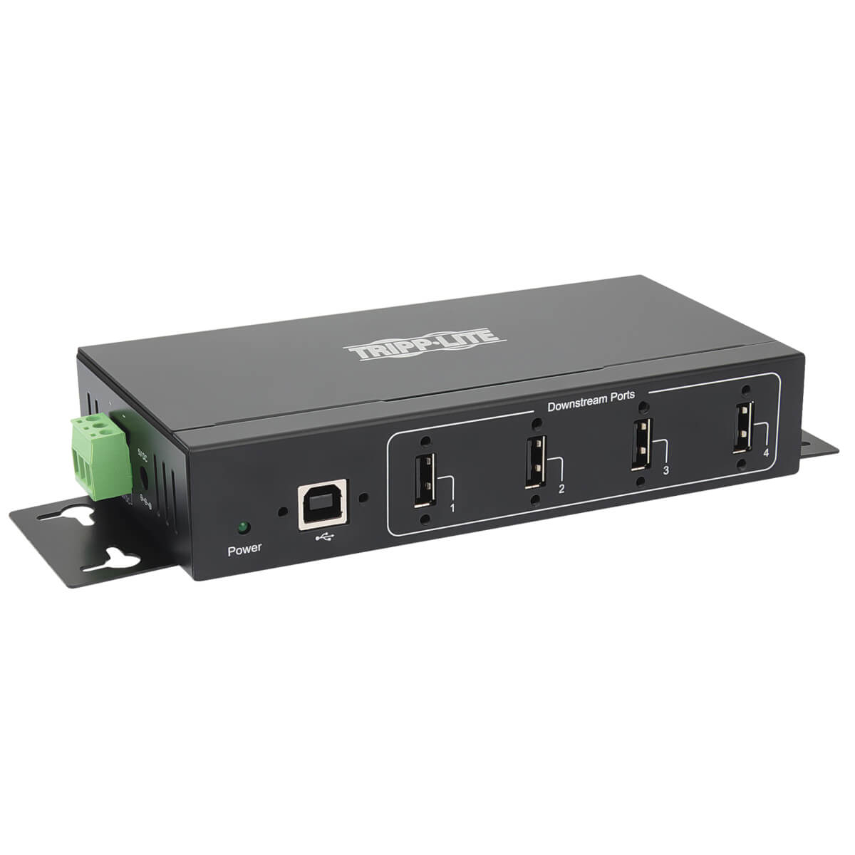 4PT INDST USB Hub 15 KV ESD Wall/DIN MNT