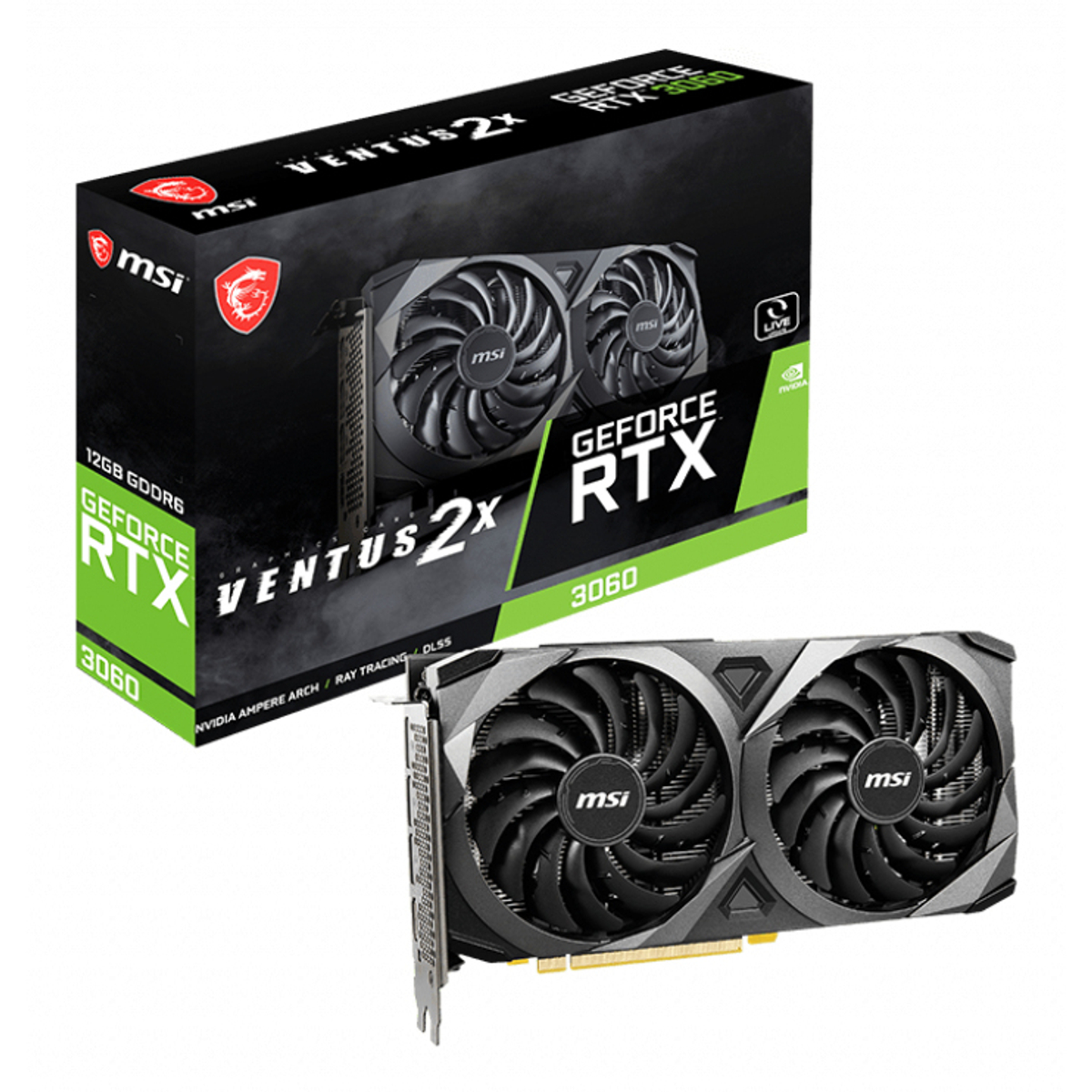 GPU NV 3060 VENTUS 2X 12GB GDDR6 Fan