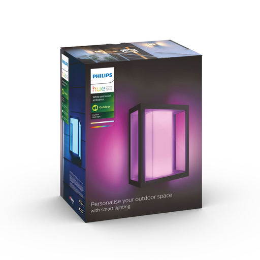 HUE ZB-Impress Wall Lantern Bk (Wide)