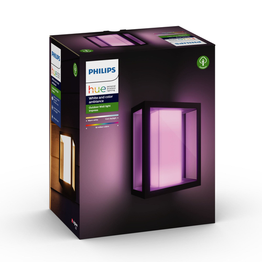 HUE ZB-Impress Wall Lantern Bk (Wide)