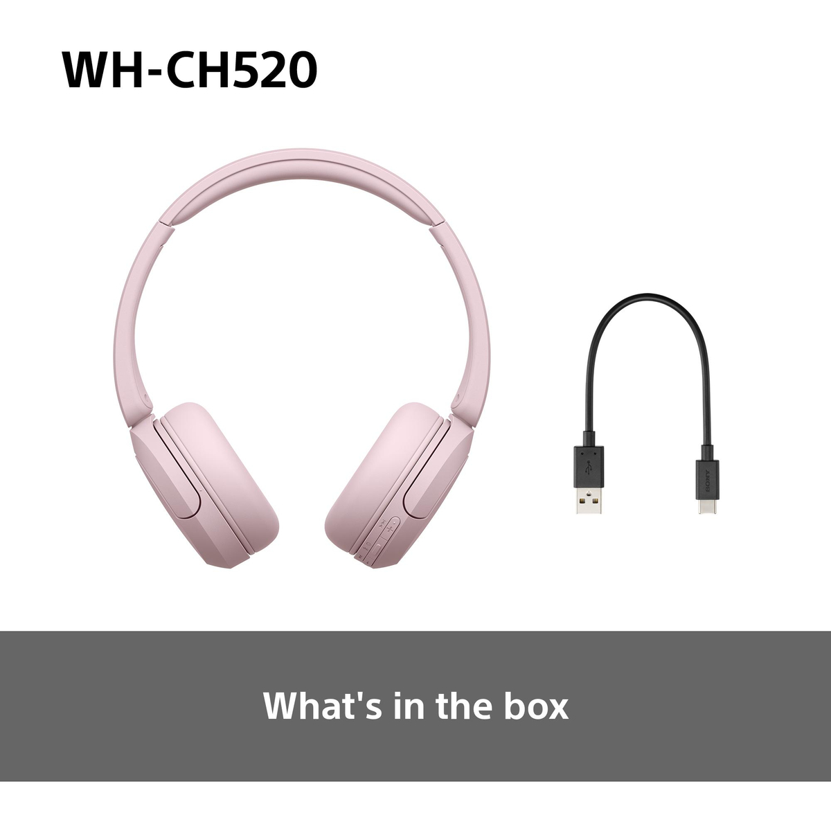 Sony WH-CH520 Bluetooth Headphones-Pink