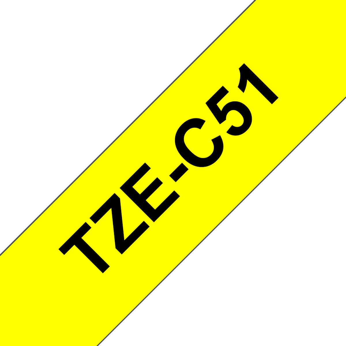 TZEC51 24mm Black On Yellow Label Tape