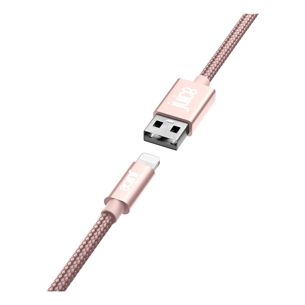 Lightning 3m Braided Rose Gold Cable