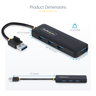 4-Port USB-A Hub Bus Powered 5Gbps