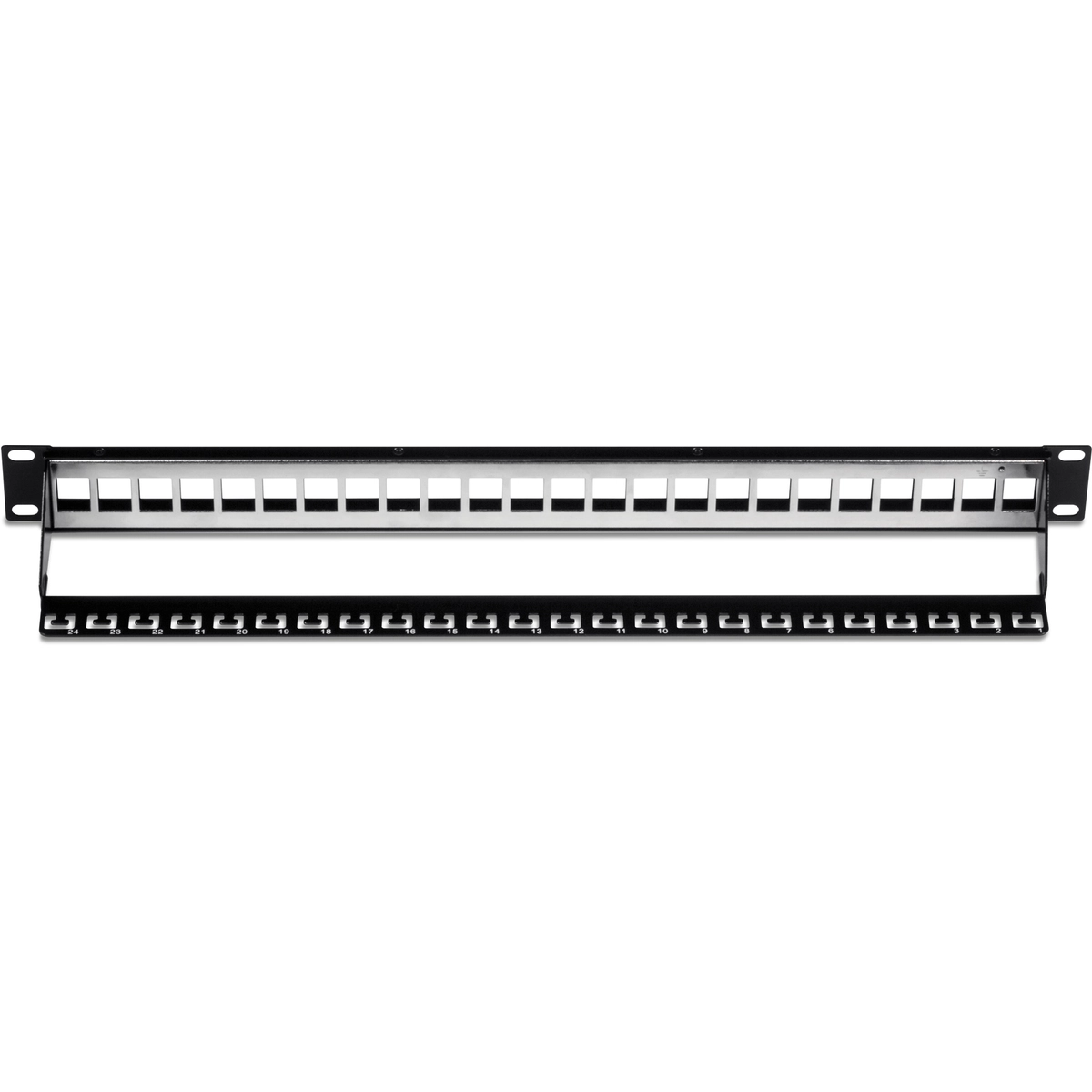 24-Port Blank Keystone 1U Patch Panel