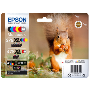 Epson, 378XL/478XL Ink mULTI 2 x 11.2ml + 3 x 9