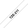 TZE211 Black On White Label Tape