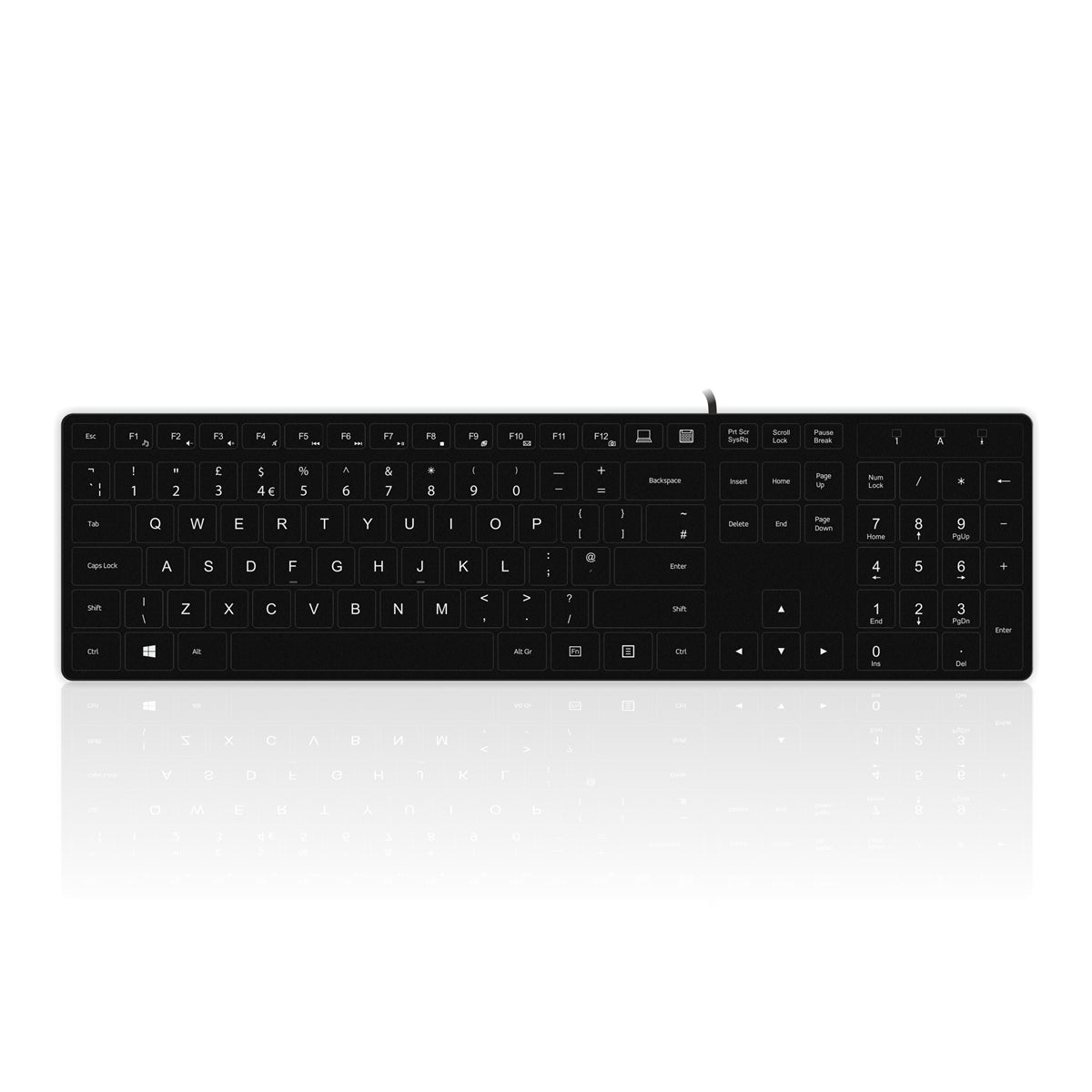 301 USB Full Slim Keyboard Square Black