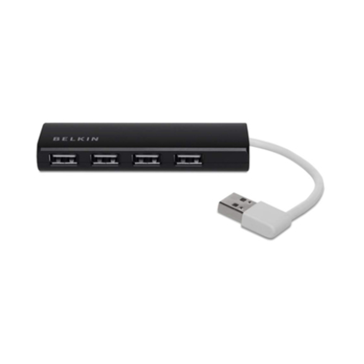 4-Port Travel USB 2.0 Hub Ultra-Slim