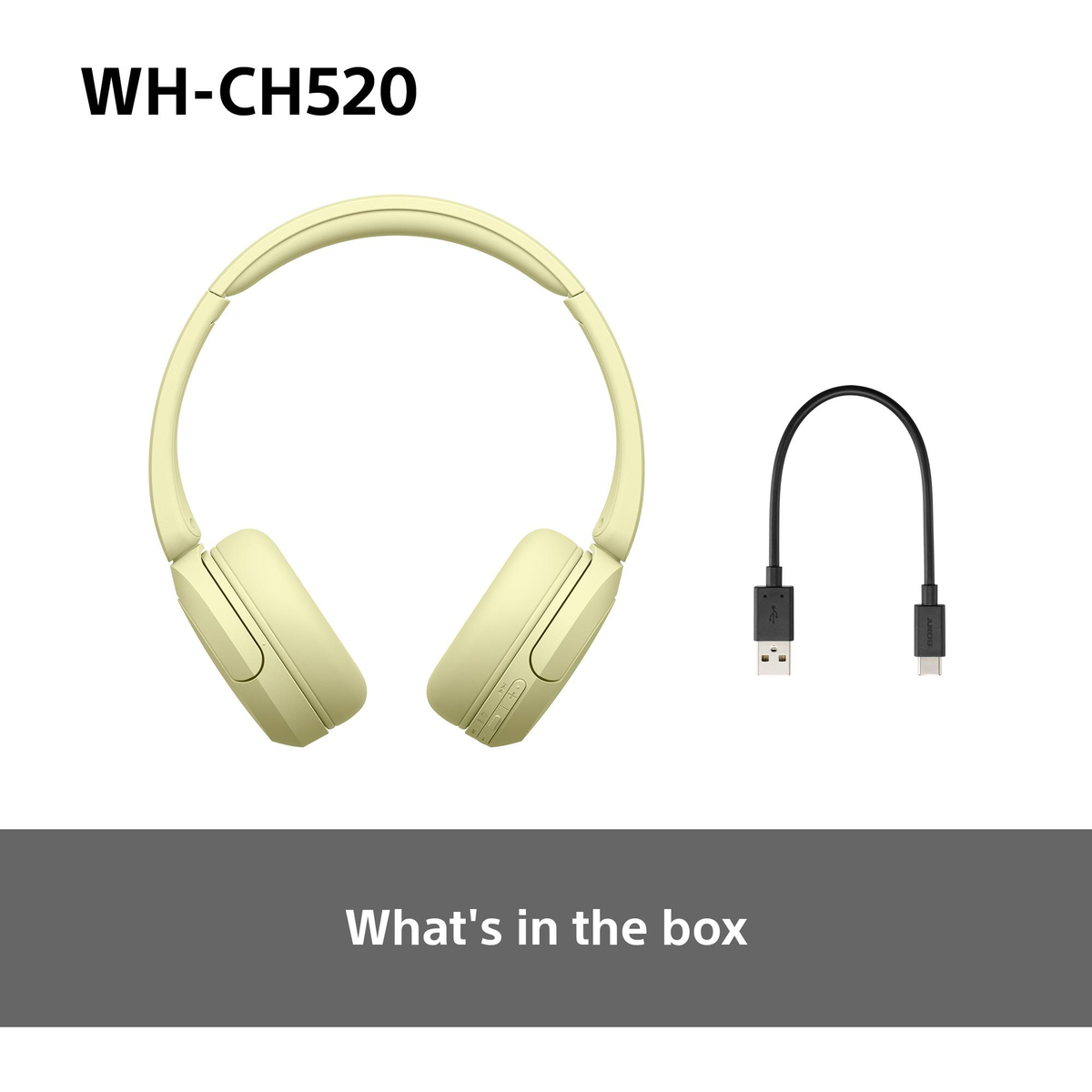 Sony WH-CH520 Bluetooth Headphones-Yello