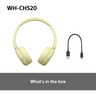 Sony WH-CH520 Bluetooth Headphones-Yello