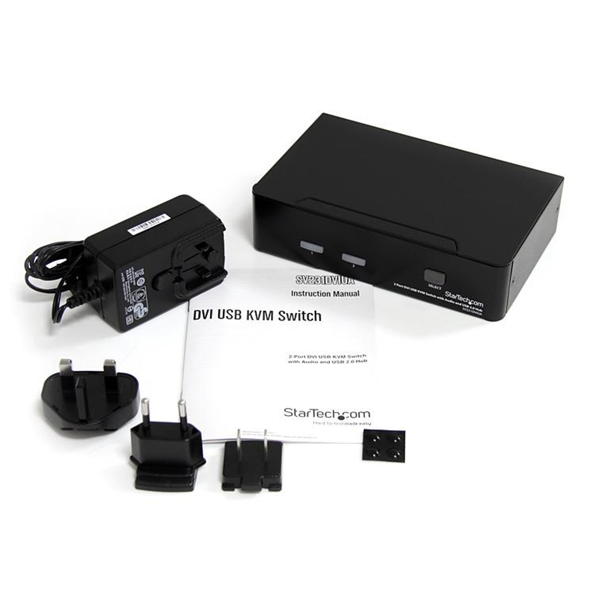 2 Port DVI USB KVM Switch with Audio