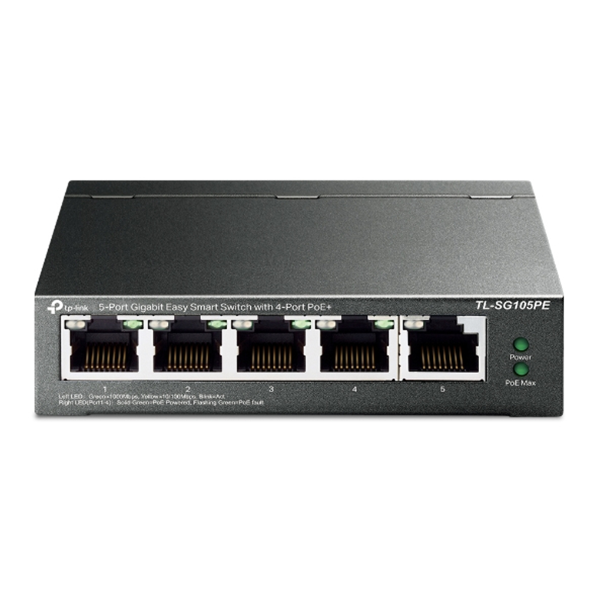 5-Port Gigabit Smart Switch 4-Port PoE+