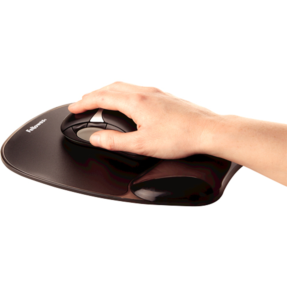 Crystal Gel Mousepad Wrist Support Blk