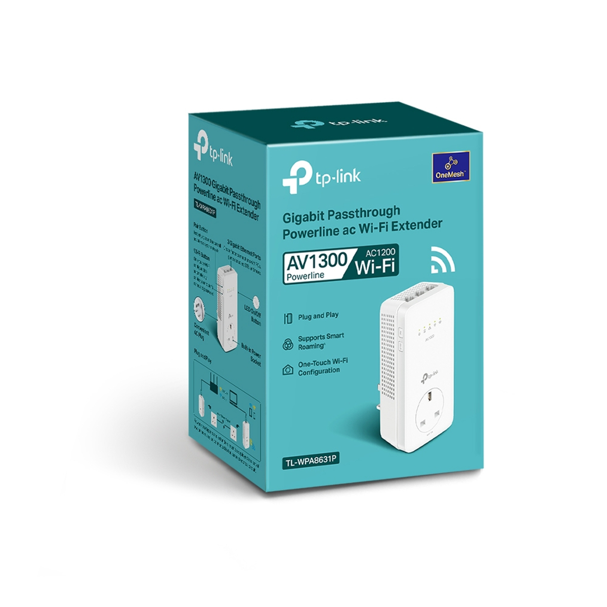 AV1300 Gigabit Powerline Wi-Fi Extender