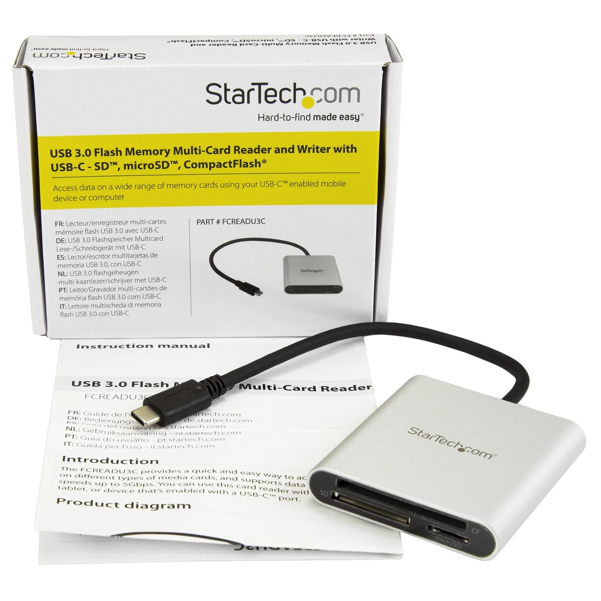 USB 3.0 Flash Multi-Card Reader - USB-C