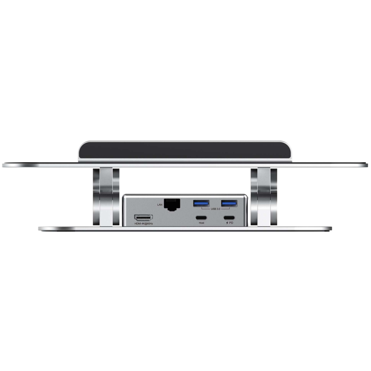 UCS-5001 Silver Notebook Stand USB-C Hub