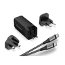 WALL CHARGER65WEU UK US+USBC/C Cable BLK