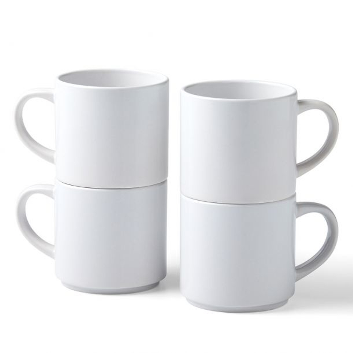 10 Oz Stack Ceramic Mug Blanks White (4)