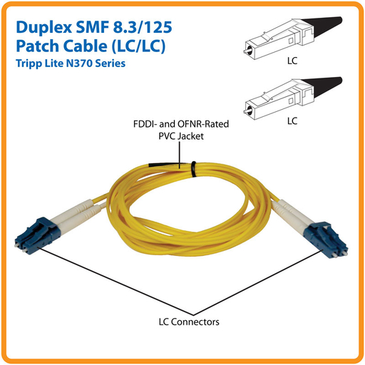 Duplex SM 8.3/125 Patch Cable LC/LC 10M