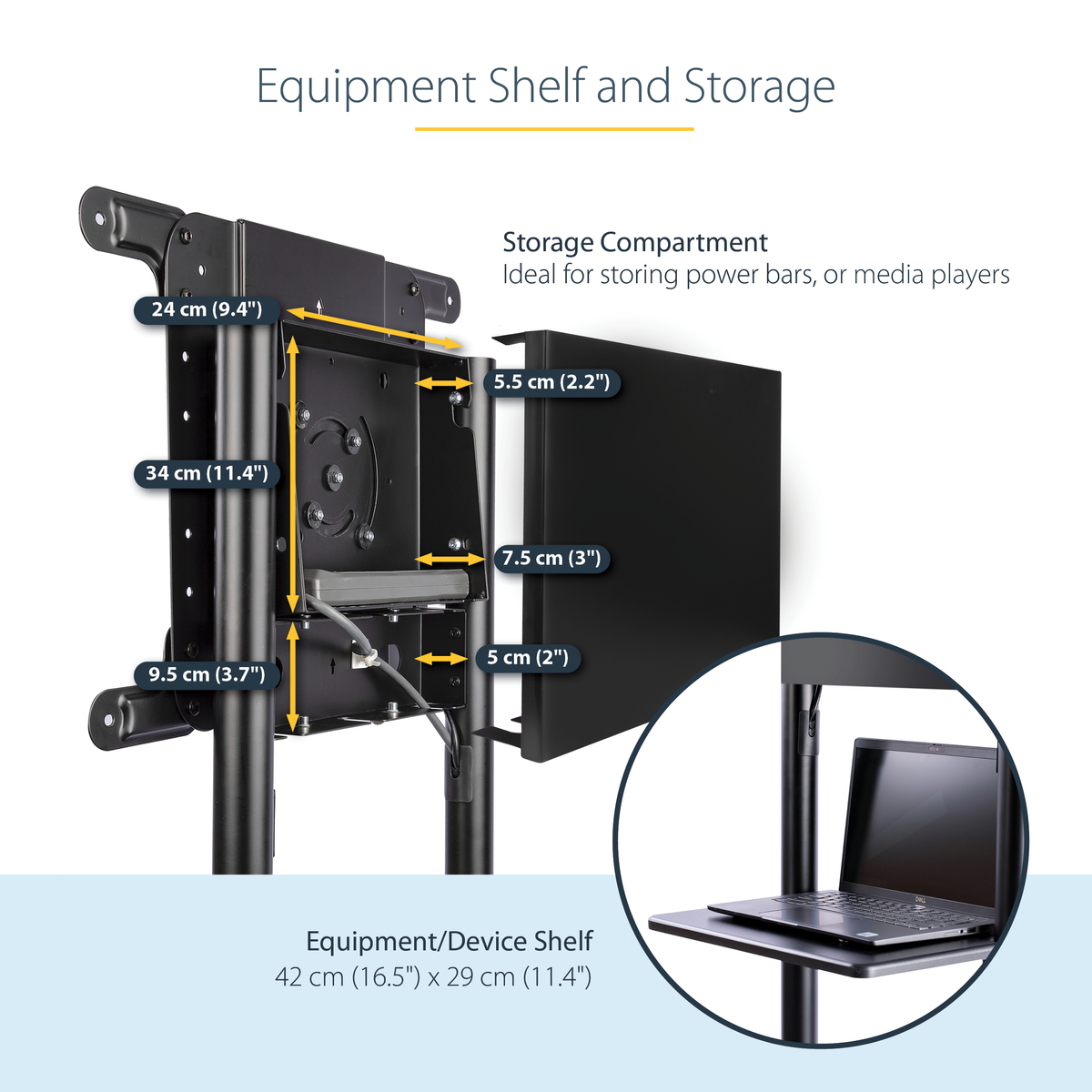 Mobile TV Cart/Stand 37-70in VESA Mount