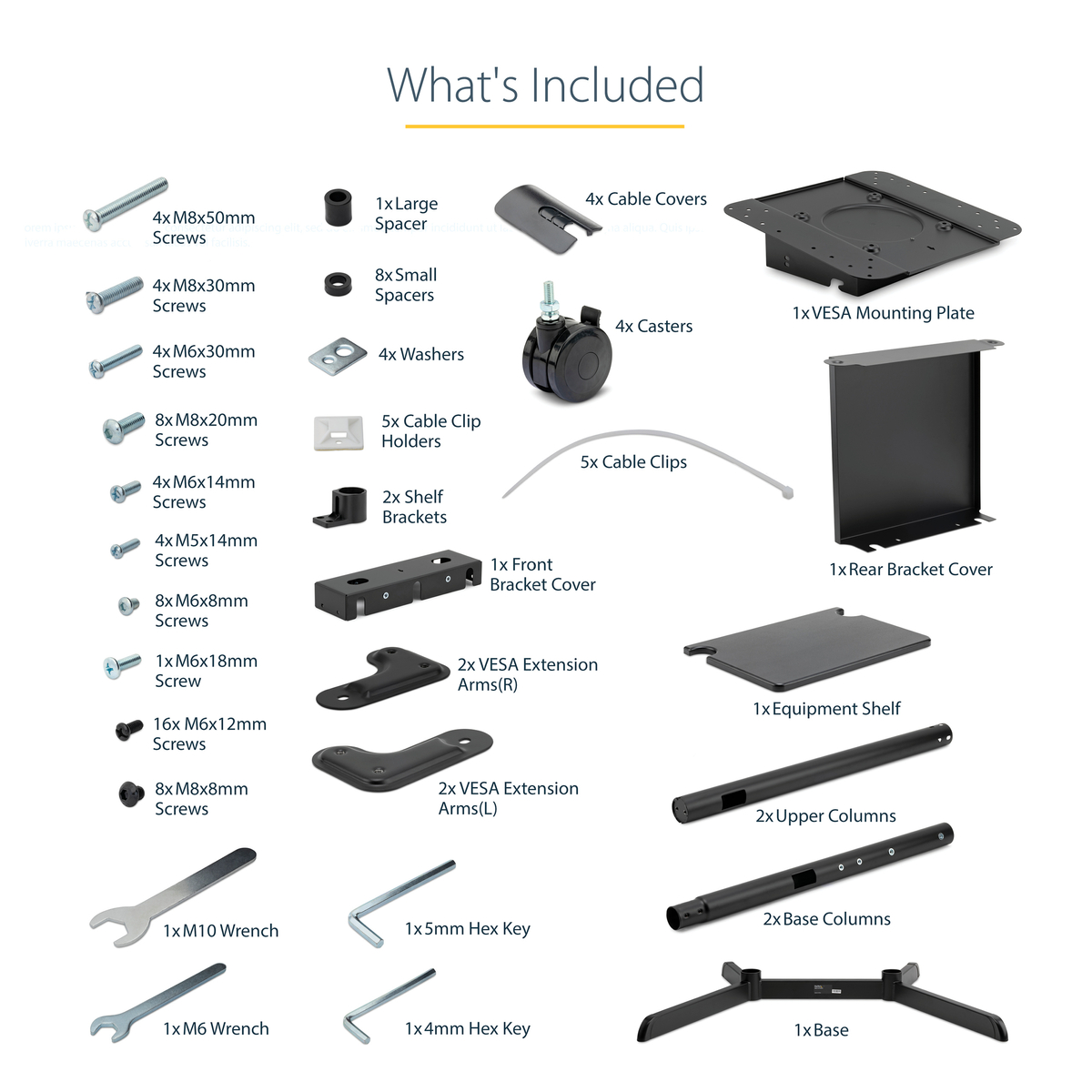 Mobile TV Cart/Stand 37-70in VESA Mount