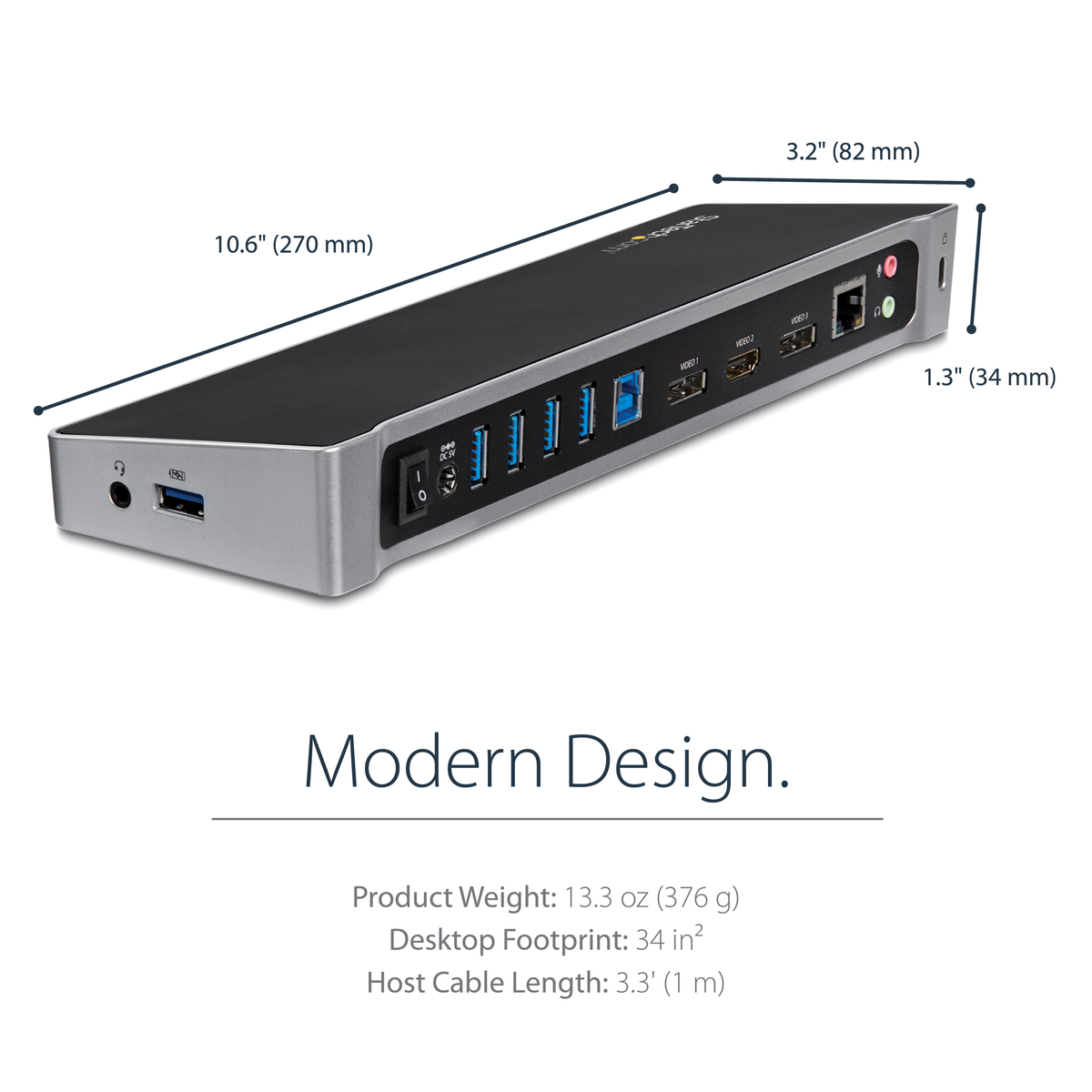 Triple-Video Docking Station for Laptops