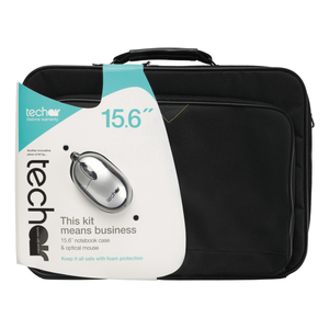 14"-15.6" Black Laptop Case with Mouse