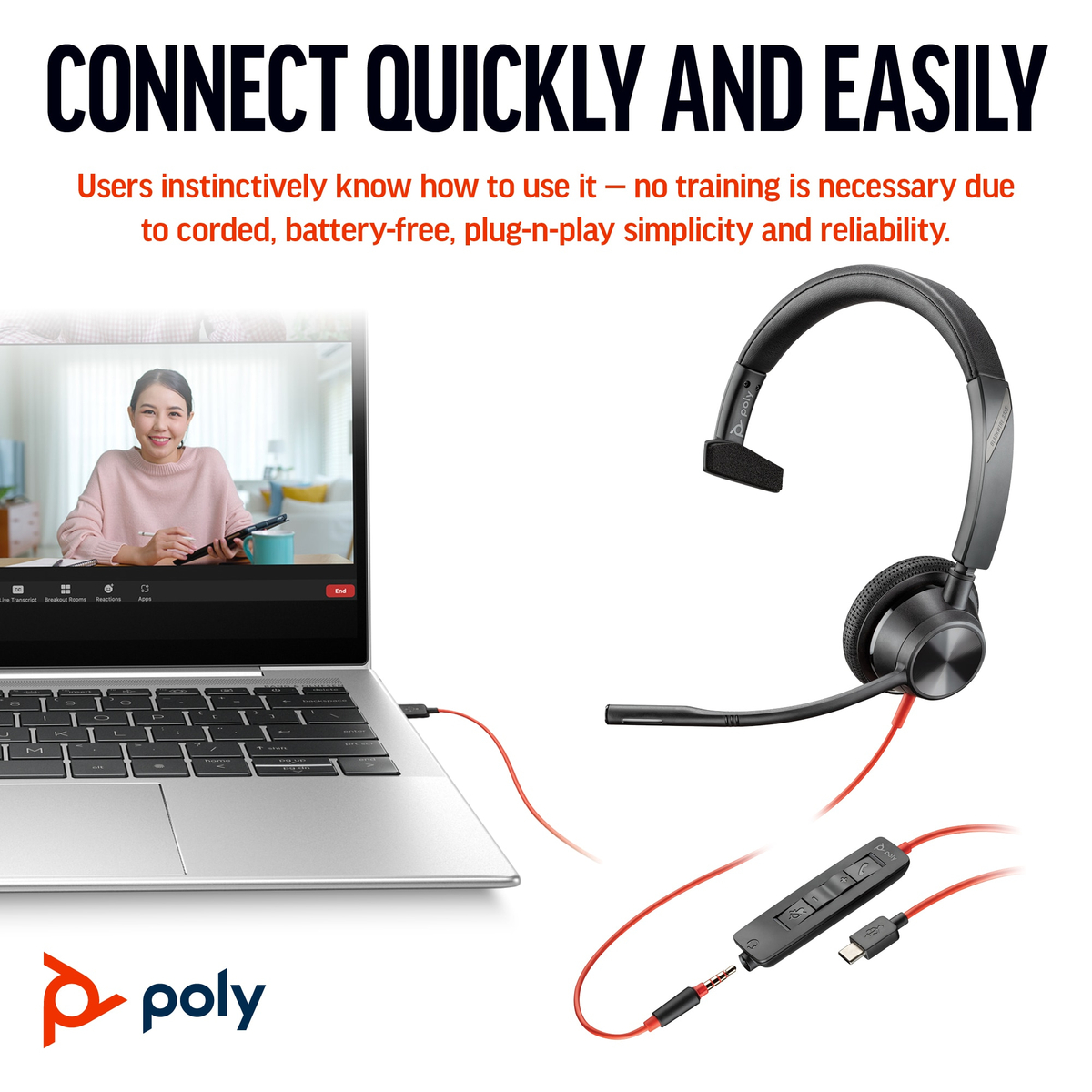 Poly BW 3315 -M USB-C HS +USB-C/A