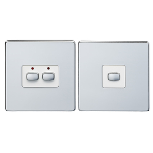 Energenie, MiHome Chrome 2 Gang Light Switch 2-way