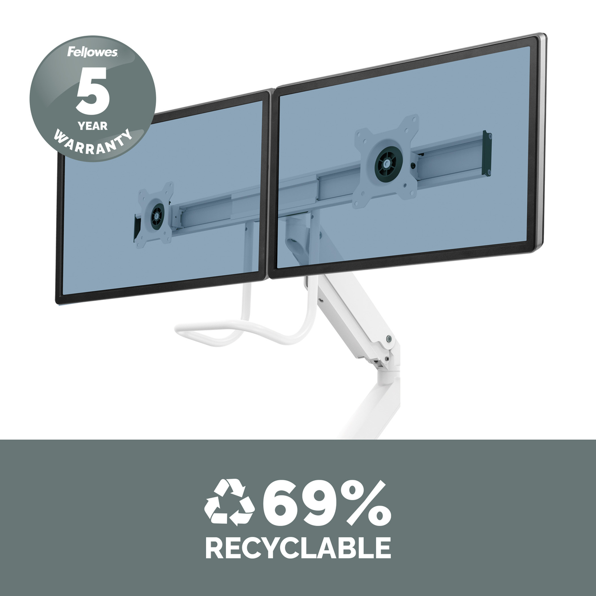 Eppa Crossbar Monitor Arm - White
